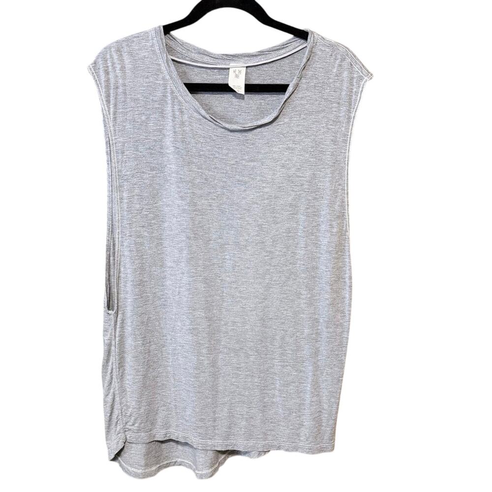 We The Free Gray Sleeveless Knit Tank Top Relaxed Fit Size Medium Athleisure